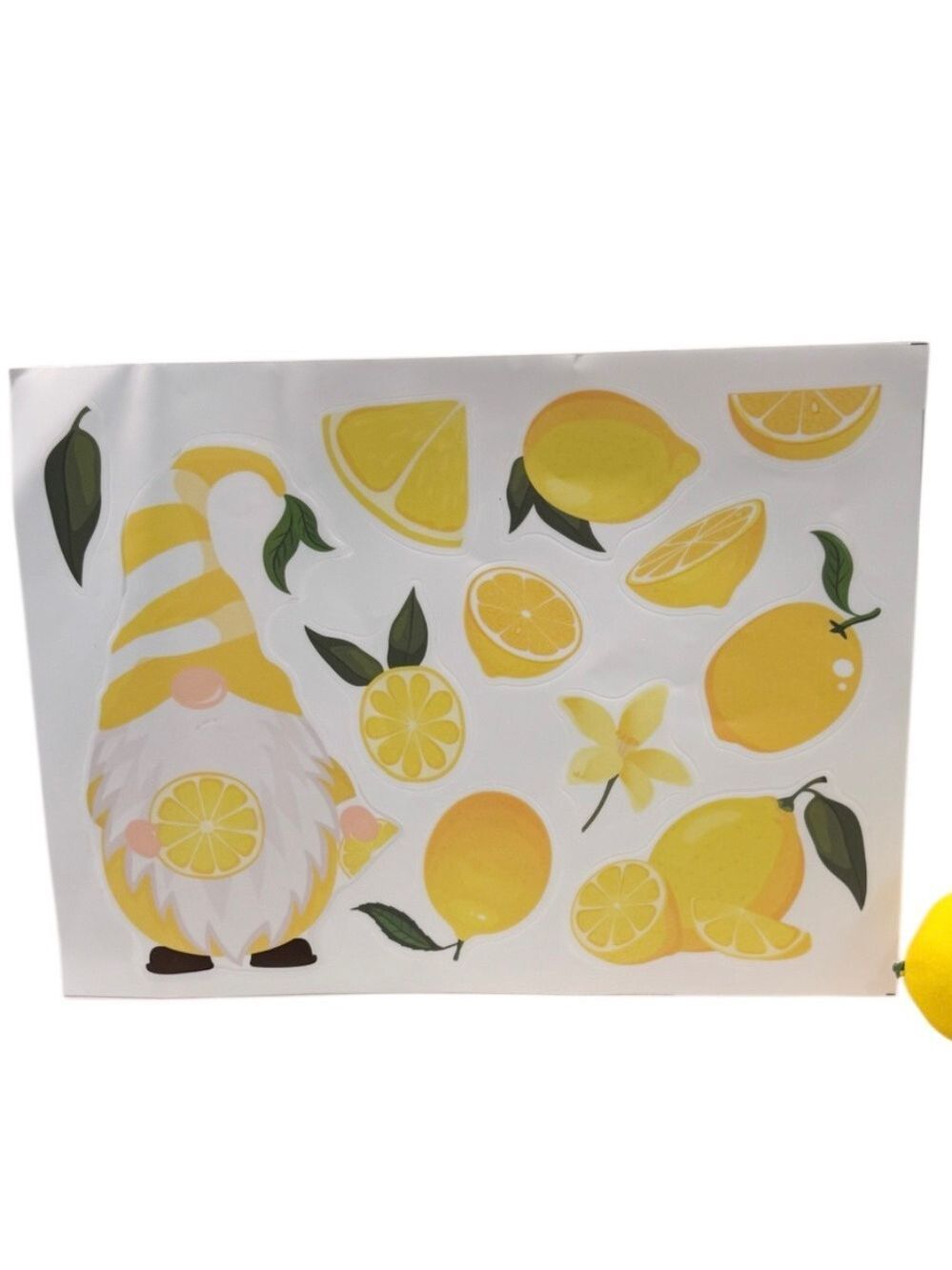 Gnome and Lemon Decal Stickers